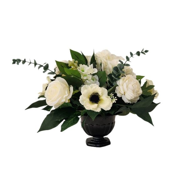 White and Green Floral Centerpiece